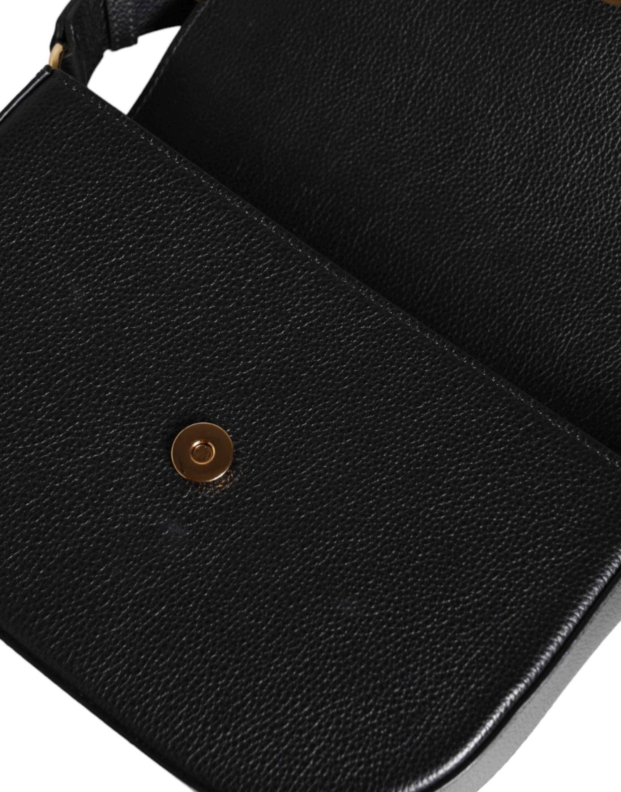 Borsa a Tracolla a Spalla in Pelle di Vitello Nera Granata con Logo