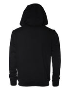 Schwarzer Medusa-Print Hoodie Pullover Sweatshirt