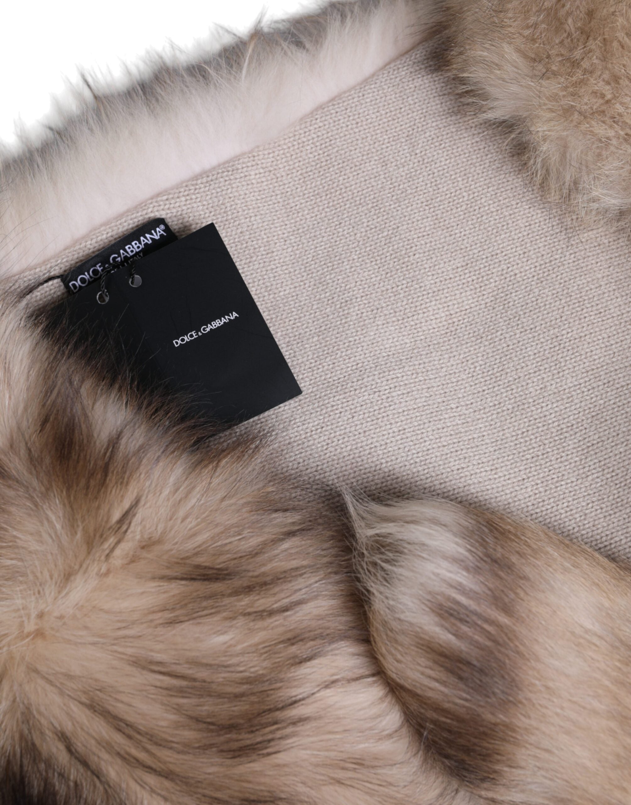 Brown Frost Fox Fur Neck Warmer Winter Scarf