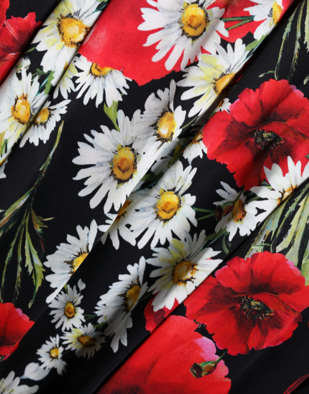 Schwarzes ärmelloses langes Abendkleid aus Seide mit Blumenmuster