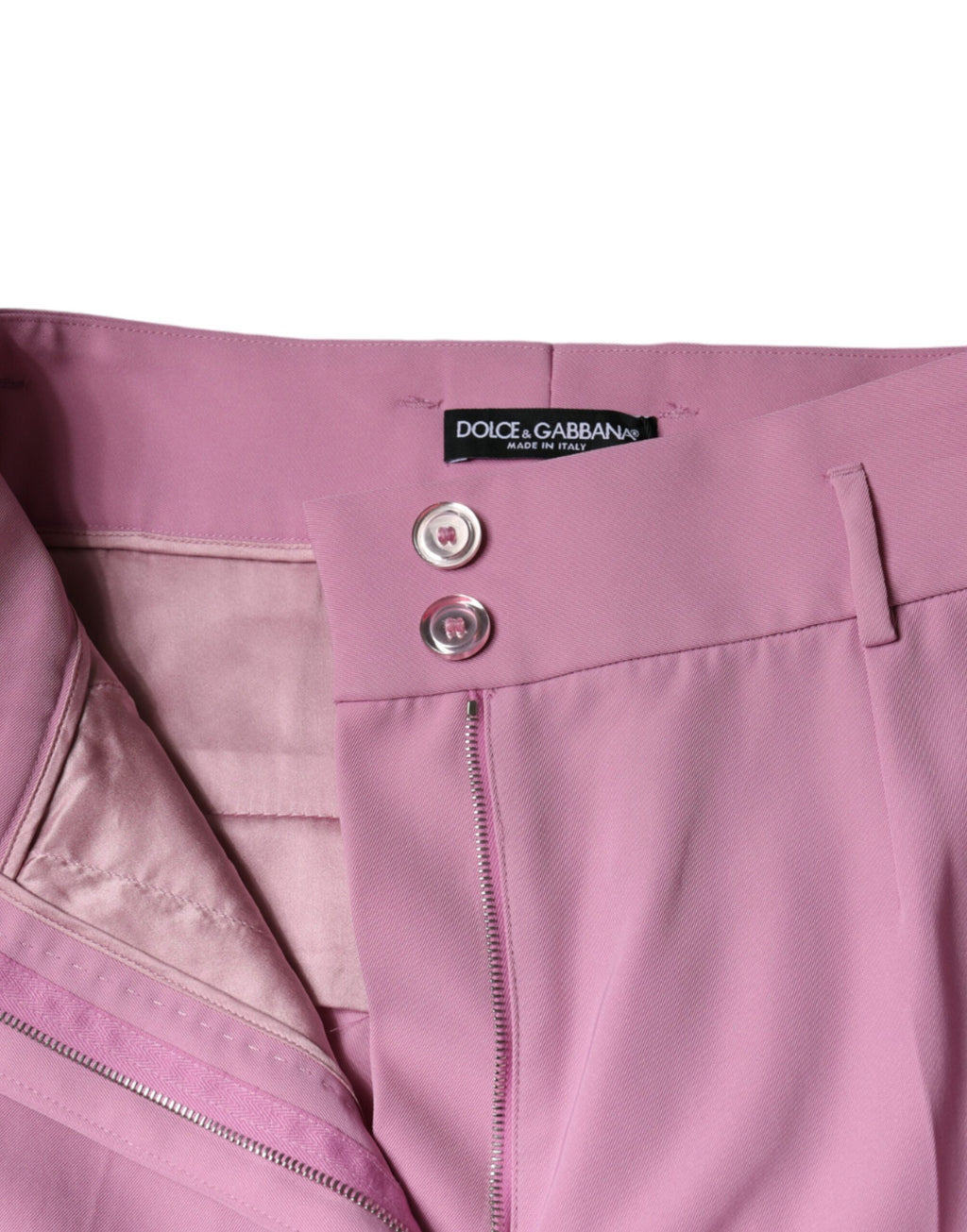 Rosa High-Waist Tapered Hose für Damen aus Polyester