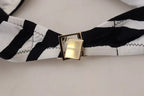 Schwarz-Weiß-Zebra-Bandeau-Bikinioberteil