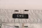 Gray Wash Cotton Slim Jeans