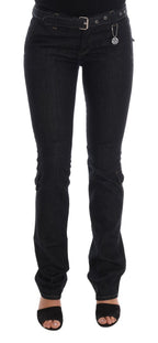 Blaue Slim-Fit Stretchjeans aus Baumwolle
