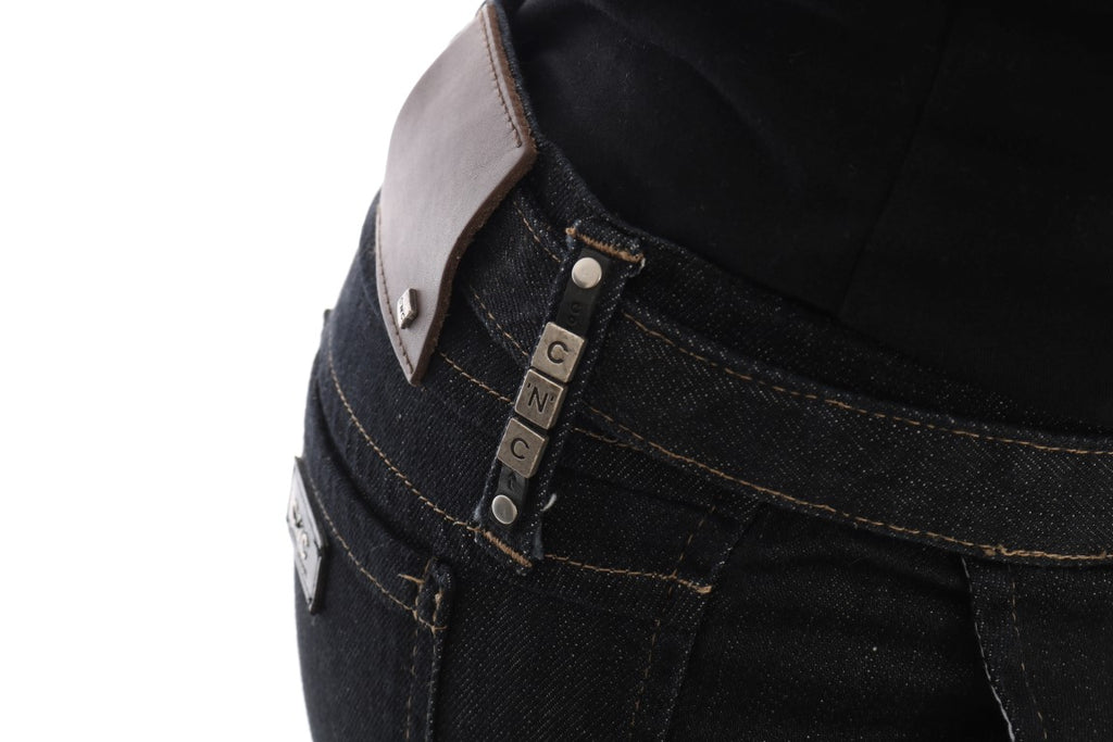 Blaue Slim-Fit Stretchjeans aus Baumwolle