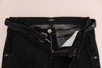Blaue Slim-Fit Stretchjeans aus Baumwolle