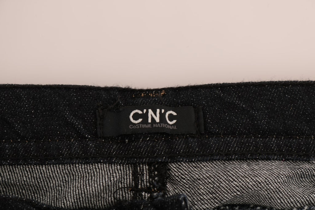 Blaue Slim-Fit Stretchjeans aus Baumwolle