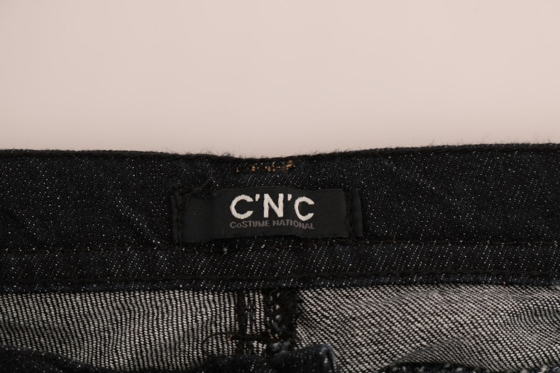 Blaue Slim-Fit Stretchjeans aus Baumwolle