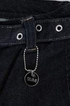 Blaue Slim-Fit Stretchjeans aus Baumwolle