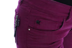 Slim-Jeans aus lila Baumwoll-Stretch-Denim