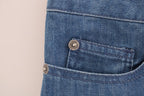 Blue Wash Cotton Boyfriend Fit Jeans