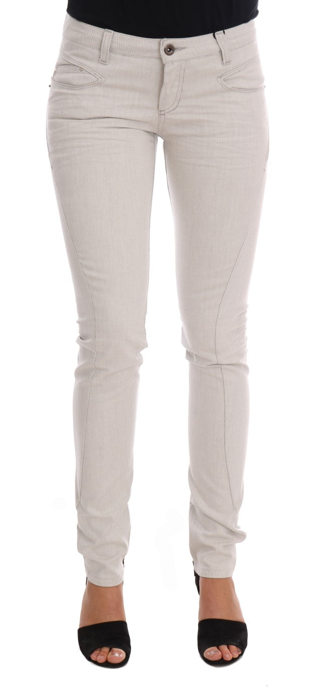 Weiße Slim Jeans aus Baumwollstretch