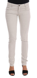 Weiße Slim Jeans aus Baumwollstretch