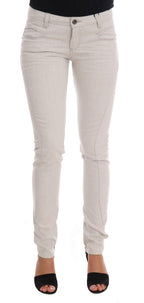 Weiße Slim Jeans aus Baumwollstretch