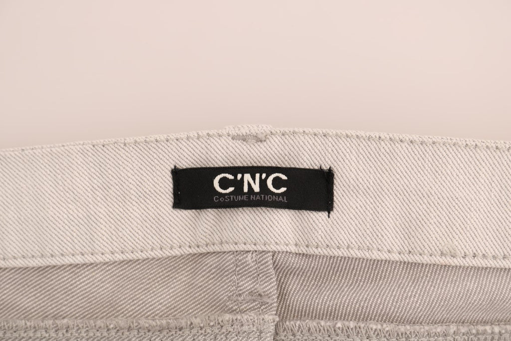Weiße Slim Jeans aus Baumwollstretch