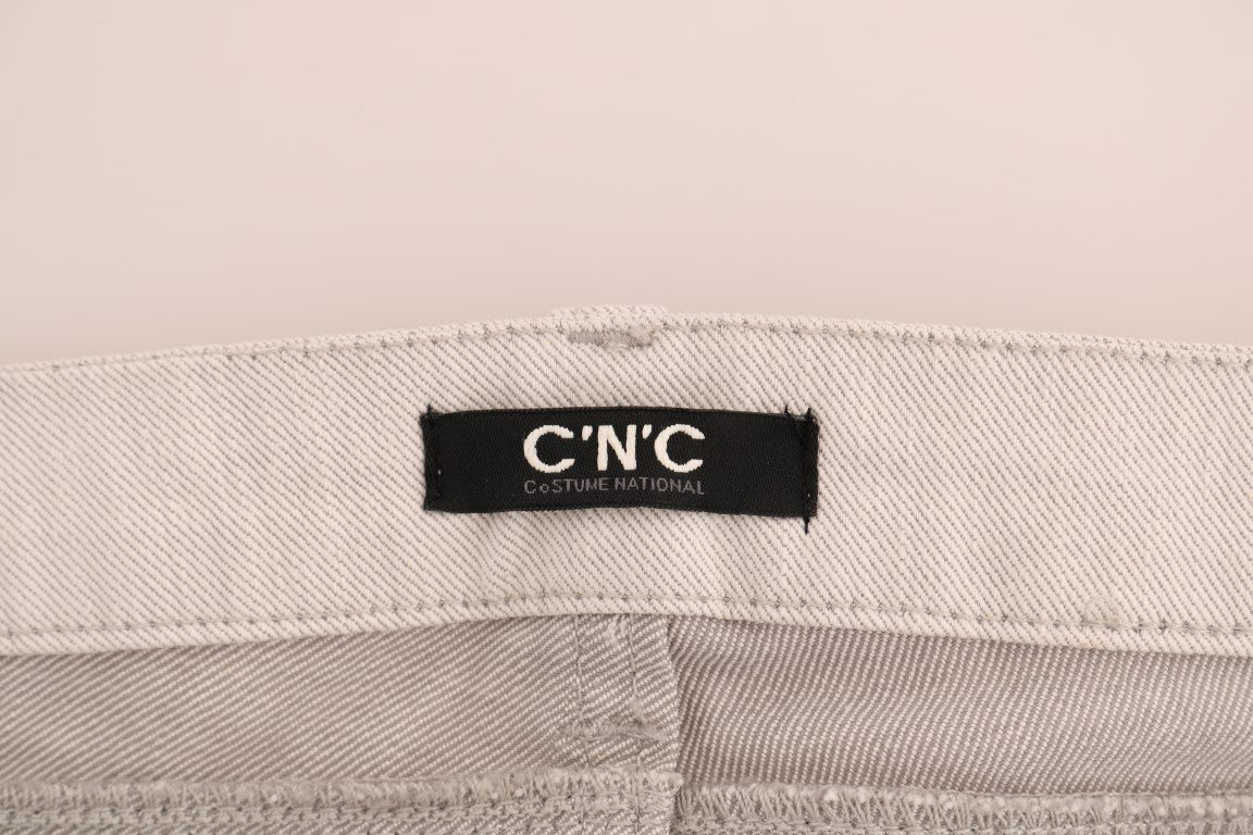 Weiße Slim Jeans aus Baumwollstretch