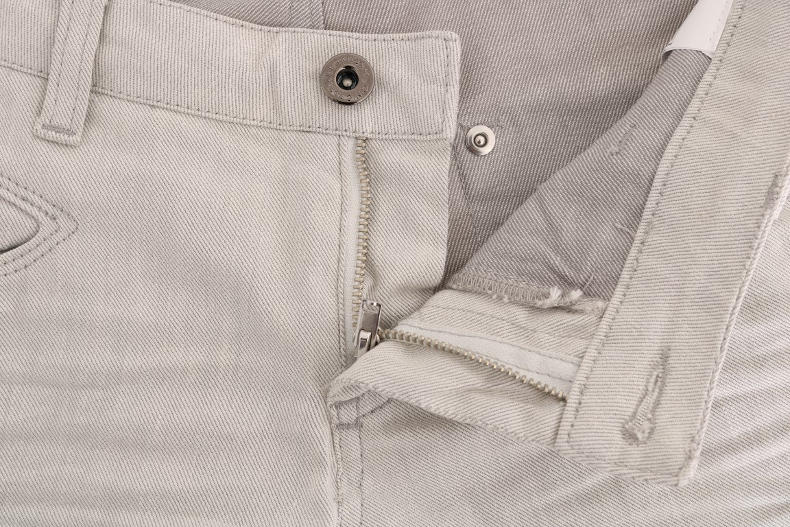 Weiße Slim Jeans aus Baumwollstretch