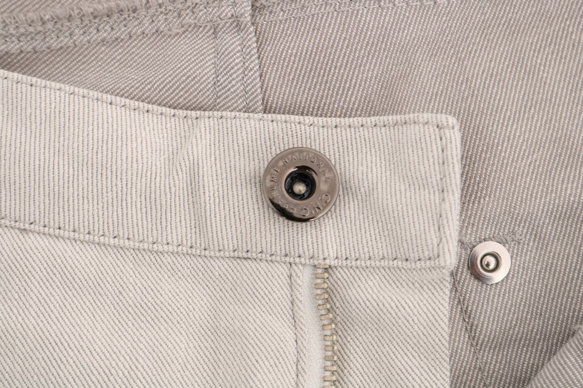 Weiße Slim Jeans aus Baumwollstretch