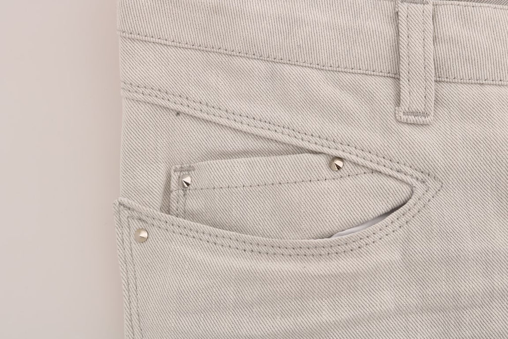 Weiße Slim Jeans aus Baumwollstretch
