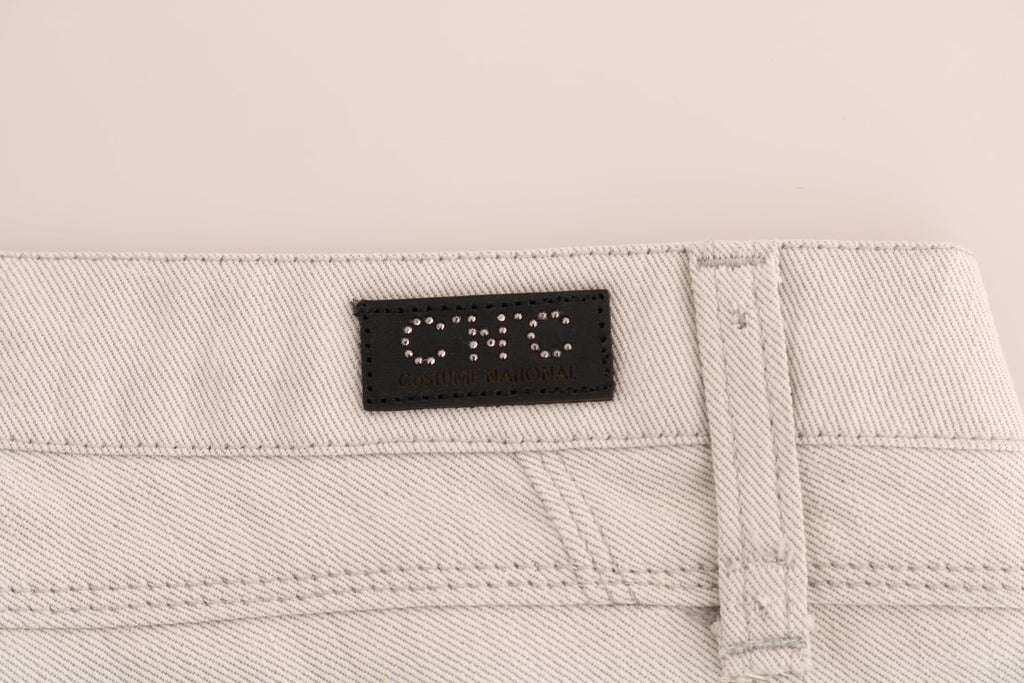 Weiße Slim Jeans aus Baumwollstretch