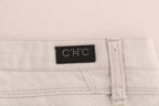 Weiße Slim Jeans aus Baumwollstretch