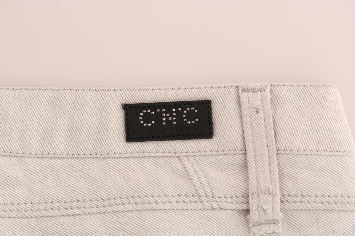 Weiße Slim Jeans aus Baumwollstretch