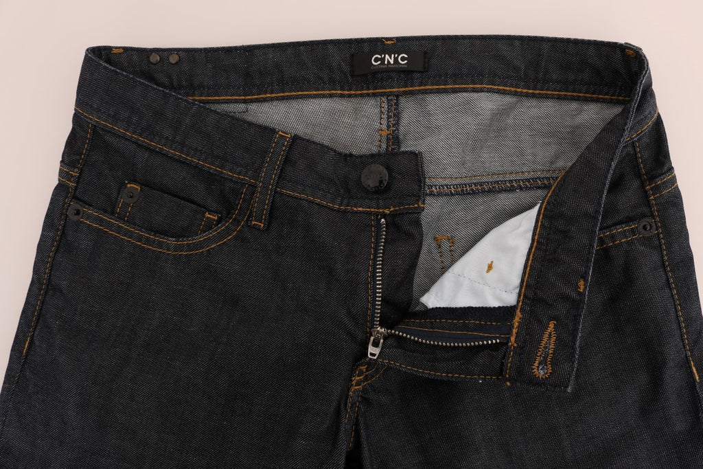 Dunkelblaue Baumwoll-Jeans im Classic Fit