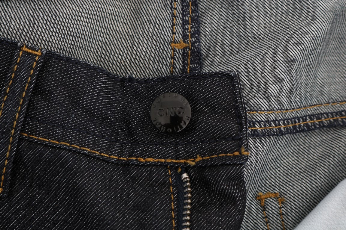 Dunkelblaue Baumwoll-Jeans im Classic Fit