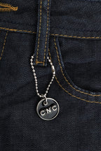 Dunkelblaue Baumwoll-Jeans im Classic Fit