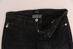 Dunkelblaue Slim-Fit-Jeans aus Baumwolle