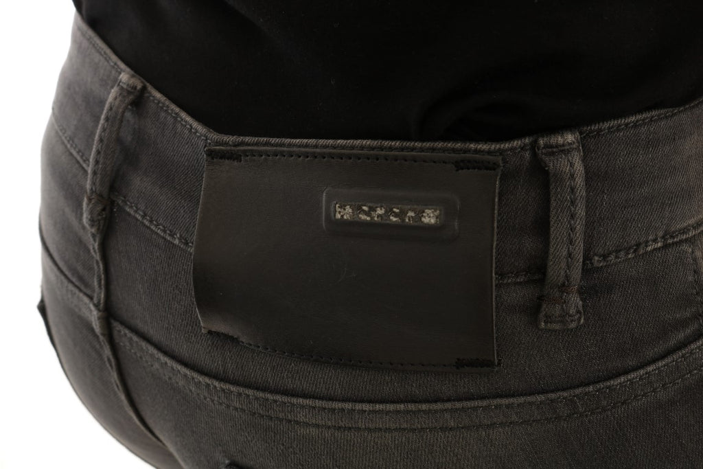 Graue Slim Fit Jeans aus Baumwolle