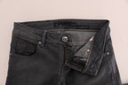 Graue Slim Fit Jeans aus Baumwolle