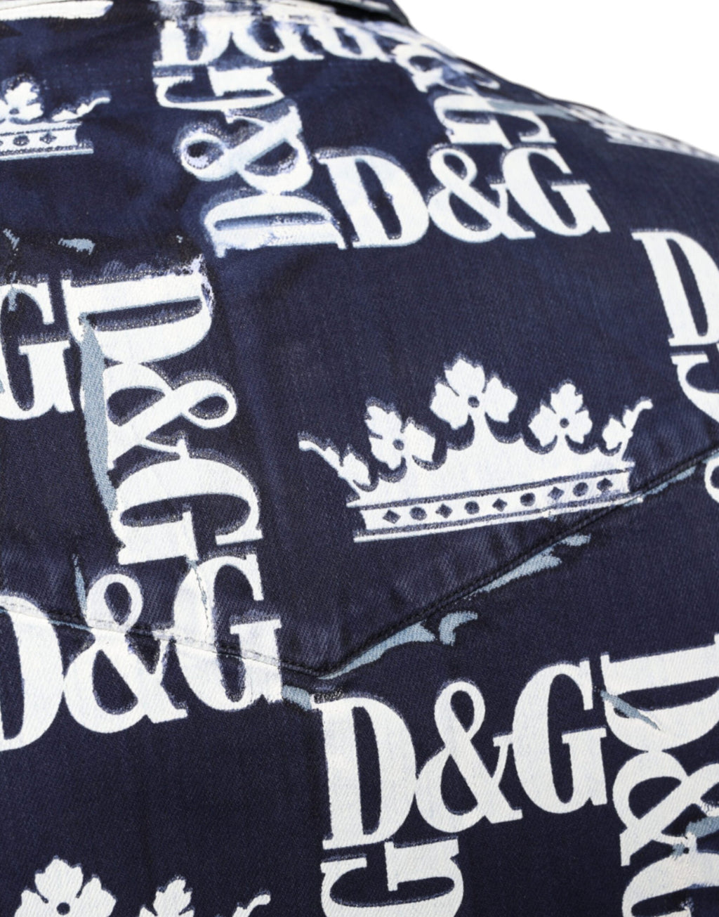 Slim Fit Baumwollhemd mit „Blue Crown“-Logoprint
