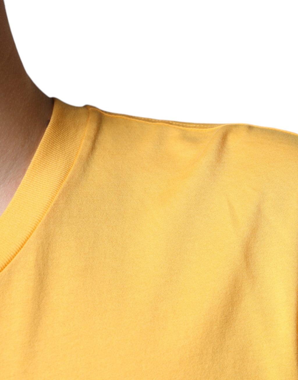Yellow Secret Garden Floral Cotton Crew Neck T-shirt