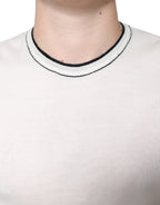 Off White Kaschmir T-Shirt mit kurzen Ärmeln