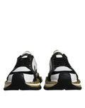 White Gold Black Leather SUPER KING Sneakers Schuhe