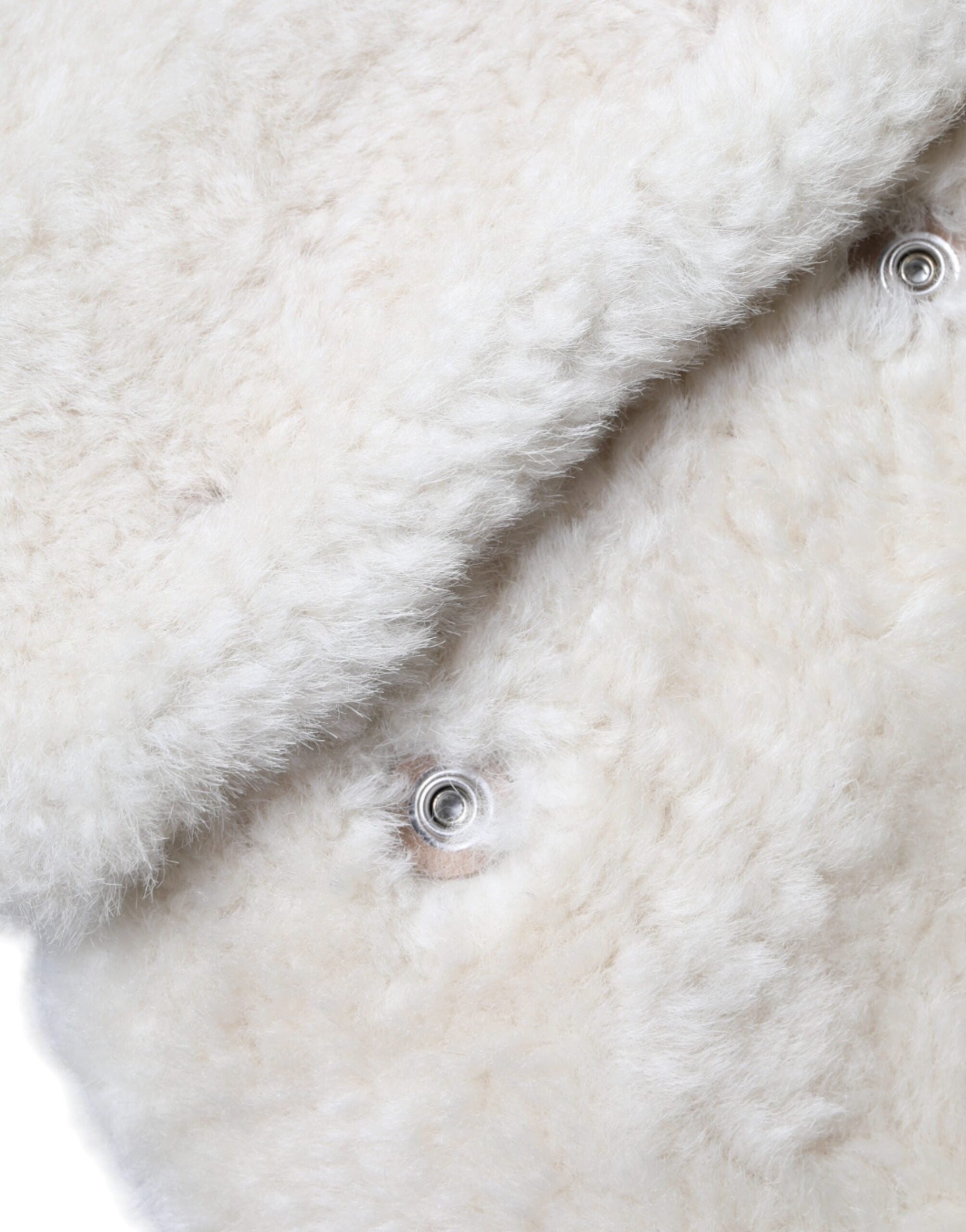 Weiße WARRENFORD Shearling-Leder Weste Mantel Jacke