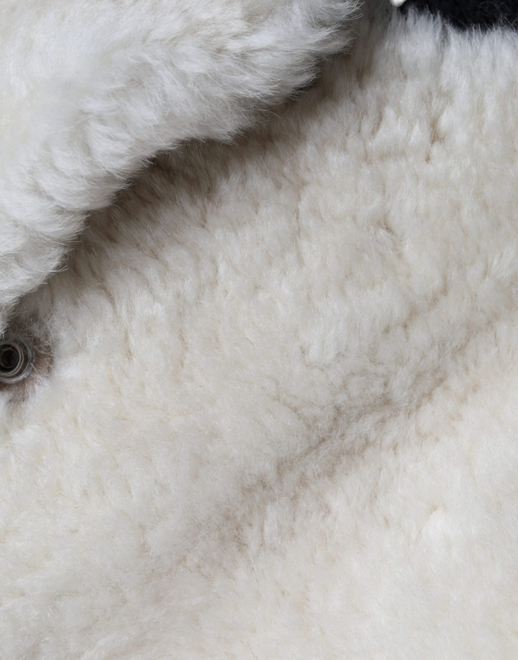 Weiße WARRENFORD Shearling-Leder Weste Mantel Jacke