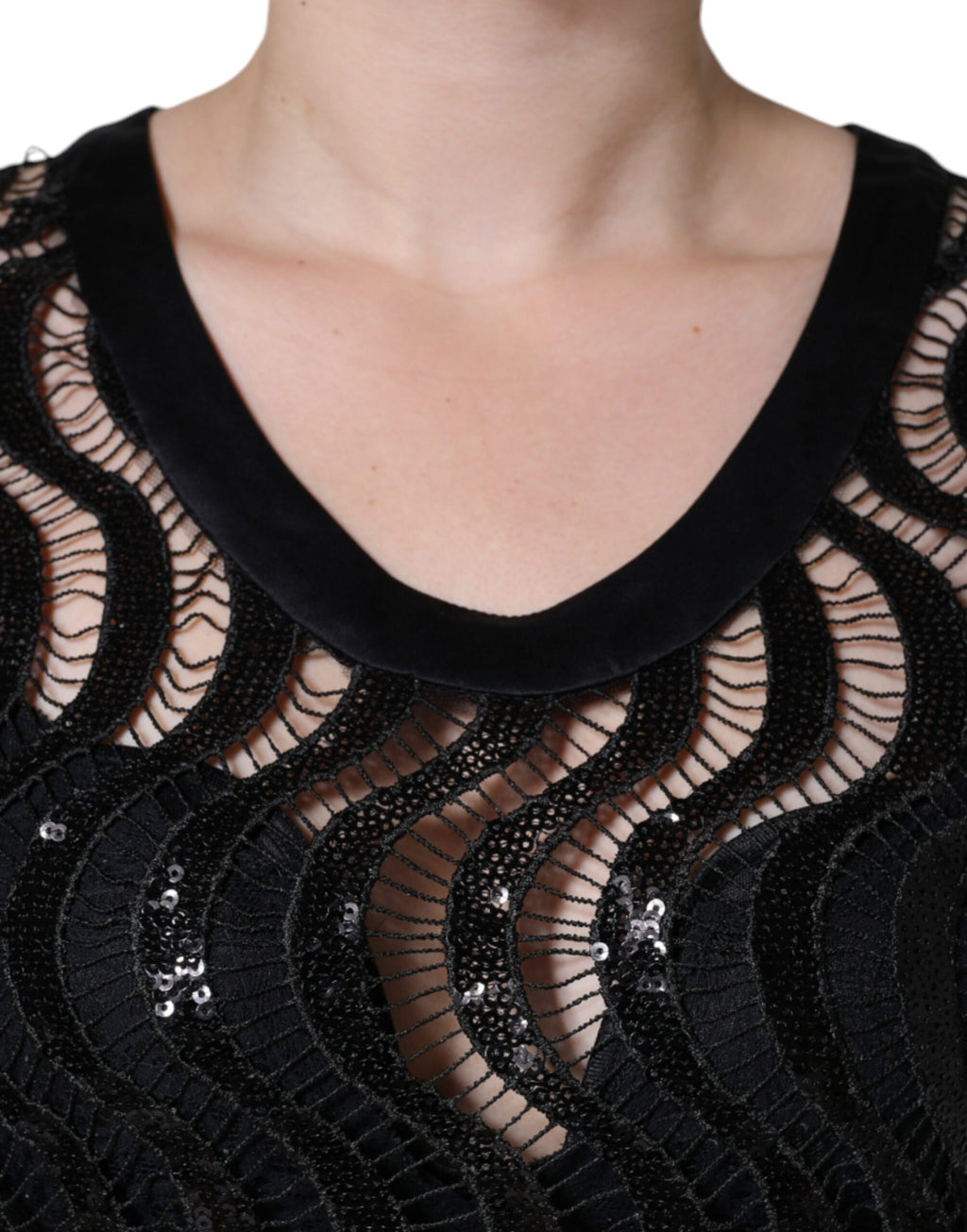 Schwarzes ärmelloses Pailletten-Tanktop