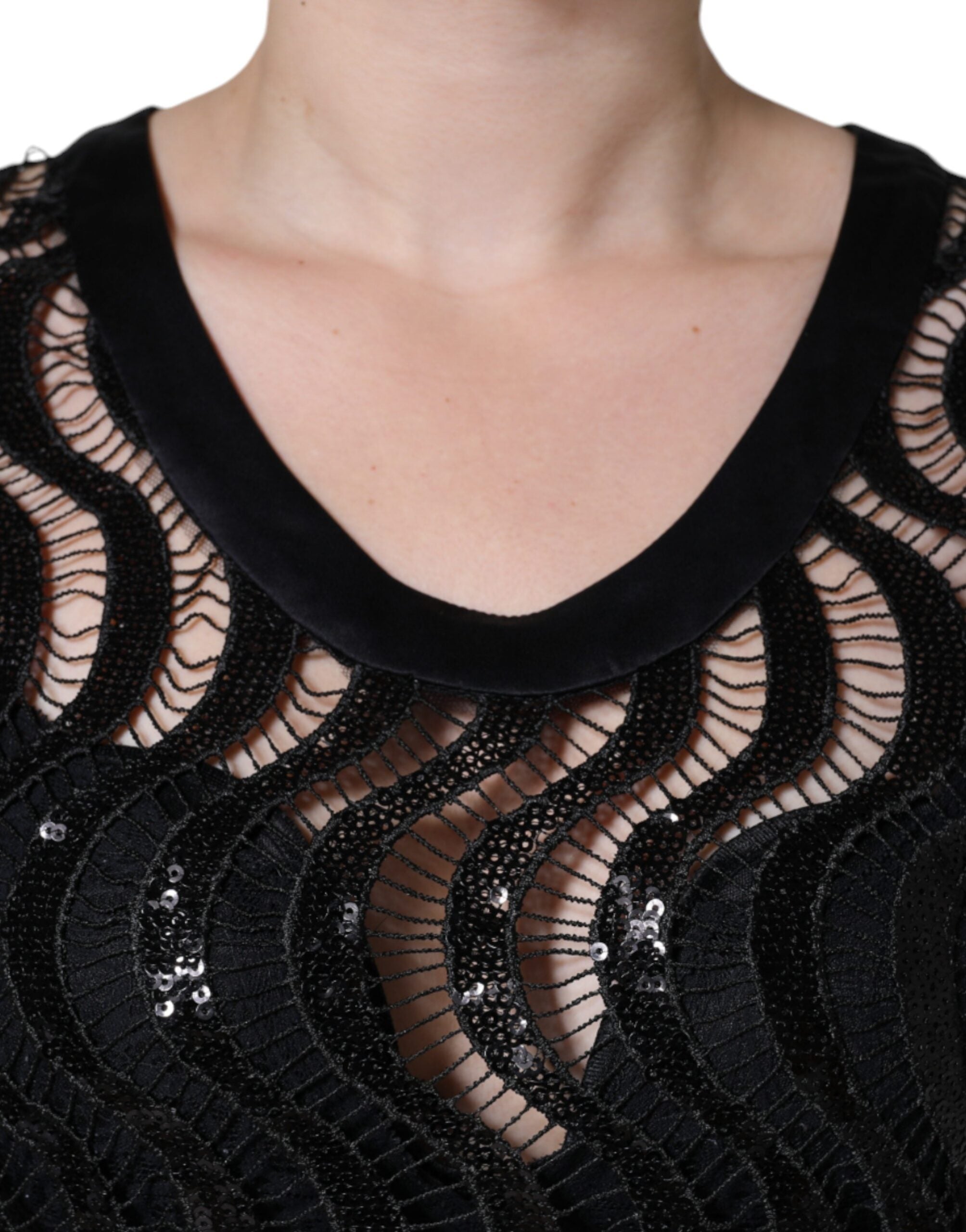 Schwarzes ärmelloses Pailletten-Tanktop