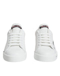 White Pink Portofino Low Top Sneakers Shoes