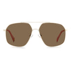 Sonnenbrille aus beigem Edelstahl