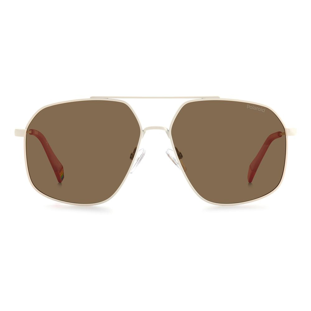 Sonnenbrille aus beigem Edelstahl