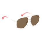 Sonnenbrille aus beigem Edelstahl