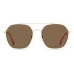 Beige Edelstahlsonnenbrille