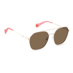 Beige Edelstahlsonnenbrille