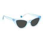 Sonnenbrille aus blauem Kunststoff