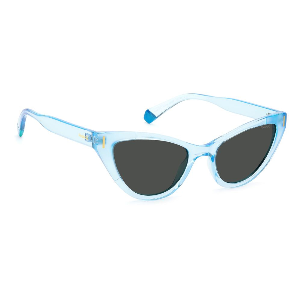 Sonnenbrille aus blauem Kunststoff