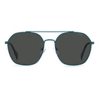 Blaue Sonnenbrille aus Edelstahl