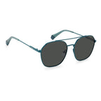 Blaue Sonnenbrille aus Edelstahl